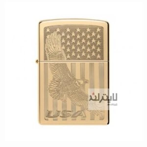 فندک زیپو مدل USA Flying Eagle کد 254b
