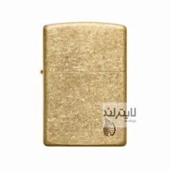 فندک زیپو مدل Armor® Tumbled Brass Flame Design کد 46398