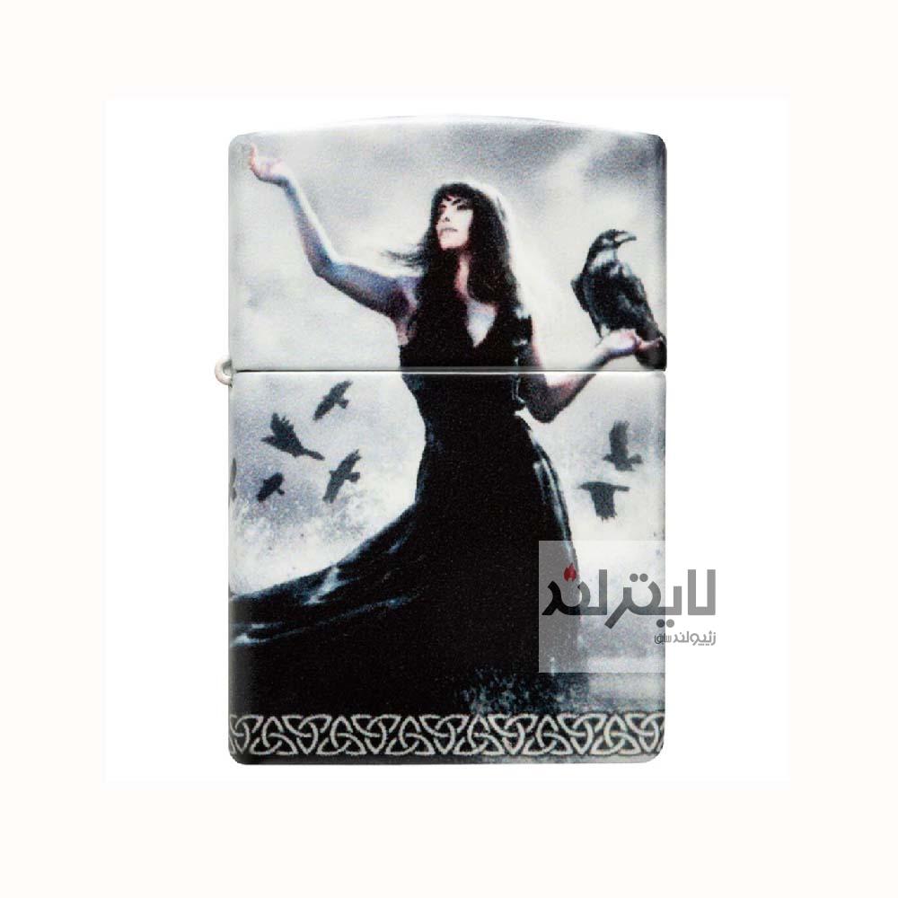 فندک زیپو مدل Mazzi Gothic Lady Ravens 540 Color کد 48969 1 فندک زیپو مدل Mazzi Gothic Lady Ravens 540 Color کد 48969