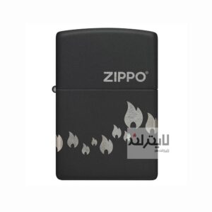 فندک زیپو مدل Flame Design Black Matte کد 48980