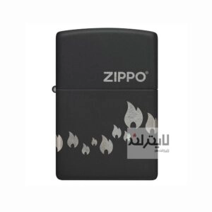 فندک زیپو مدل Flame Design Black Matte کد 48980