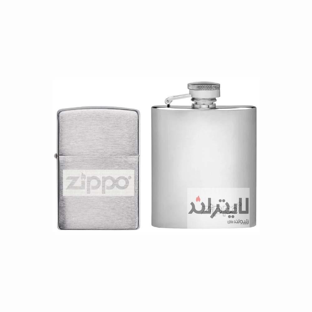 فندک زیپو مدل Zippo Lighter & Flask Gift Set کد 49358 1 فندک زیپو مدل Zippo Lighter & Flask Gift Set کد 49358