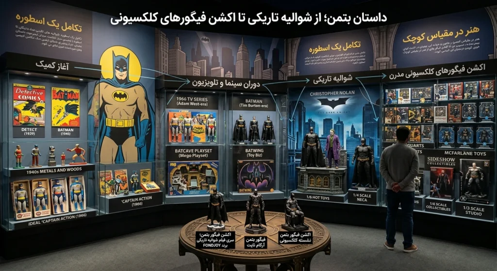 داستان بتمن؛ از شوالیه تاریکی تا اکشن فیگورهای کلکسیونی